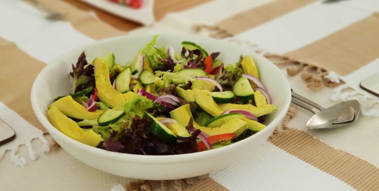 Avocado Salad on the plate.
